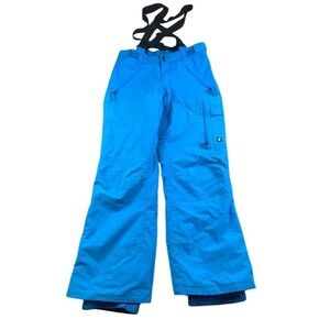 Protest Geotech 5K‎ Ski Snowboard Pants Men M Blue Waterproof Suspenders Cargo